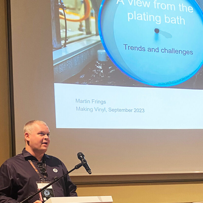 Martin speaking at Making Vinyl